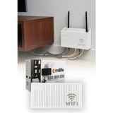Empressco Omilife Beyaz Duvara Asılabilir Modem Kutusu Wifi Router Saklama Organizer Raf 25X15X6 cm - Fiyatı, Yorumları - Seçenek 1 - Ahşap