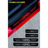 Empressco Opel Insignia Için Uyumlu Aksesuar Oto Kapı Eşiği Sticker Karbon 4 Adet