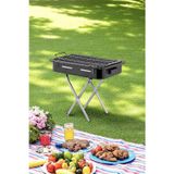Empressco Orta Boy Premium Seri Kalın Emaye Mangal Katlanır Ayaklı 1. Sınıf Paslanmaz Barbekü Mangal 57 x 32Cm