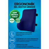 Empressco Ortopedik Visco Bel Destek Yastığı Hafızalı Sünger Araç ve Ofis Koltuğu İçin Ergonomik Bel Desteği