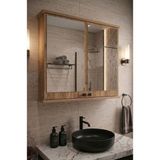 Empressco Orysa Design Ad-1 Banyo Dolabı, 2 Kapaklı Lavabo Üstü Aynalı Banyo Dolabı - Atlantik Çam - Fiyatı, Yorumları - Ahşap - Seçenek 1