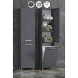 Empressco Özceden 40*167 cm Antrasit Gri Mdf Sepetli Ayaklı Banyo Boy Dolabı - Fiyatı, Yorumları - Ahşap - Seçenek 1