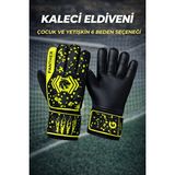Empressco Panther Kaleci Eldiveni Bilek Bandajlı Kaleci Eldiveni Yetişkin ve Çocuk Kaleci Eldiveni Futbol - Açık Yeşil - --