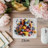 Empressco Parlak Yüzeyli Geometrik Şekillerle Mouse Pad - 19X23 cm 2 mm Dikdörtgen Ithal Baskılı Mouse Pad