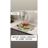 Empressco Paslanmaz Çelik 2'li Set Tezgah Koruyucu 40X50CM ve Kesme Tahtası 25X25 cm