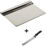 Empressco Paslanmaz Çelik Pasta Sıvama Spatulası Çiftli Set, Dayanıklı ve Pratik Kullanım