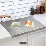 Empressco Paslanmaz Çelik Tek Bükümlü Metal Tezgah Koruyucu Kesme Tahtası 30X40 cm