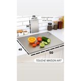 Empressco Paslanmaz Çelik Üst Kalite 2' Li Set Tezgah Koruyucu 40X50 cm ve Kesme Tahtası 20X30 cm Mutfak