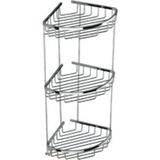 Empressco Paslanmaz Oval Üçlü Süngerlik 19X19 cm Şampuanlık Köşelik Süngerlik Banyo Süngerliği - Antik Gümüş - Seçenek 1