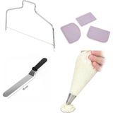 Empressco Pasta Yapım Seti Krema Torbası-Krema Tarağı-Spatula-Testere - Seçenek 1 - Açık Bej