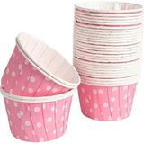 Empressco Pembe Puantiyeli Muffin Kek Kapsülü 50'li, Şık ve Pratik Kullanım - Seçenek 1 - (ClearEyelets)Black-RadiantOrchid