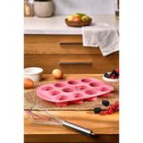 Empressco Pembe Silikon Muffin Kalıbı, Pratik ve Şık Mutfak Gereci - Seçenek 1 - (ClearEyelets)Black-RadiantOrchid