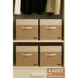 Empressco Ph Prendi Home 4’lü Beyaz Garnili Jüt Kumaş Dolap Içi Düzenleyici Kutu - 30X30X30 cm Katlanabilir Çok Amaçlı Saklam - Fiyatı, Yorumları - Seçenek 1 - Ahşap