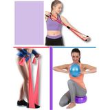Empressco Pilates Egzersiz Seti - 25 cm Pilates Topu - Pilates Direnç Bandı - 8 Şekilli Egzersiz Lastiği - Açık Mavi