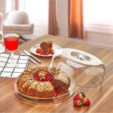 Empressco Pleksi Kek Fanusu, Sunum Tepsi, Kristal Pasta Tepsisi 27 cm