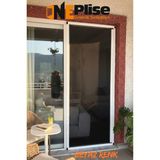 Empressco Plise Pileli Sürgülü Kapı Sinekliği 110-240 Cm, Kolay Montaj - Krem - Seçenek 1