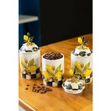 Empressco Porselen Emaye 3'lü Baharat Takımı, Şık ve Kullanışlı Set - Ahşap - 1 lt