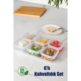 Empressco Porsima 2043 Tepsili 6lı Kahvaltılık Saklama Kabı Silikon Kapaklı Saklama Kabı Kapaklı Kahvaltılık Seti - Fiyatı, Yorumları - Ahşap