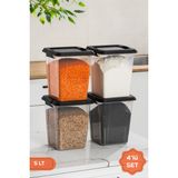 Empressco Porsima 4371 4lü Mega Boy Hava Geçirmez Deterjan Saklama Kabı Erzak Saklama Kabı Seti 5lt - Fiyatı, Yorumları - 079 Buz Beyazı - Seçenek 1