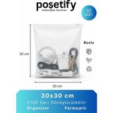 Empressco Poşetify Fermuarlı Organizer 30X30 cm | 10 Adet | Çok Amaçlı Buzlu Şeffaf Saklama ve Düzenleyici Torba - Fiyatı, Yorumları - Ahşap Rengi - Seçenek 1