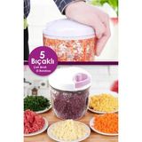 Empressco Pratik Ipli El Rondosu 5 Bıçaklı Büyük Boy Doğrayıcı | Chopper 5 Bıçaklı Çek Bırak El Rondosu 1000ML - Akçaağaç - Seçenek 1