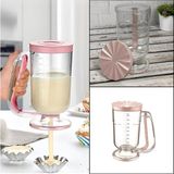 Empressco Pratik Pankek Dağıtıcı Hamur Porsiyonlayıcı Şekillendirici 900 ml - Seçenek 1 - (ClearEyelets)Black-RadiantOrchid