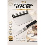 Empressco Pratik ve Dayanıklı Pasta Spatulası ve Çelik Hamur Kazıyıcı Seti - Seçenek 1