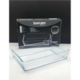 Empressco Pratik ve Şık Borcam Fırın Tepsisi 30X20 Cm, 3000 cc Kapasite - Seçenek 1 - (ClearEyelets)Black-RadiantOrchid