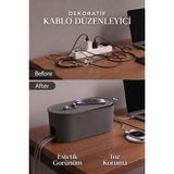 Empressco Priz ve Kablo Düzenleyici Kutusu, Çoklu Priz Organizer, Şık ve Pratik - Seçenek 1 - 0 - Siyah
