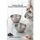 Empressco Profesyonel Inox Çelik Karıştırma Kabı Seti, 400-600 Ml, Şefi Serisi - Kestane Akaju - Seçenek 1