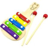 Empressco Renkli Ahşap Eğitici 5'li Müzik Seti, Gitar, Ksilofon, Selefon, Çocuklar Için - Seçenek 1 - Açık Bej