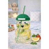 Empressco Renkli Ayıcık Tasarımlı 580 ml Borosilikat Cam Bardak, Soğuk Içecek & Kahve - Seçenek 1 - Ahşap Rengi