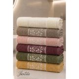Empressco Renkli Desenli 6'lı Havlu Seti 50X90 Cm, El ve Yüz Havlusu, Çeyizlik - 0 - 1 Yaş - Acı Kahve