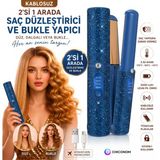 Empressco Saç Düzleştirici & Bukle Yapıcı, Titanyum Plaka, 3 Isı Ayarı, Kablosuz ,5000 Mah,usb-C - Seçenek 1