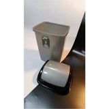 Empressco Sallanır Kapak Ofis Banyo Mutfak Bahçe Çöp Kutusu Kovası / 5 Litre / Gri / 29X14X17 Cm. - Seçenek 1 - Akaju - Gri