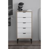 Empressco Sarmobi Arden 5 Çekmeceli Şifonyer/çamaşırlık 50X105X40 cm Beyaz – Modern Tasarım - Fiyatı, Yorumları - Ahşap