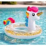 Empressco Saule Feys Shop 3-9 Yaş Unicorn Figürlü Pullu Çocuk Deniz Simidi - Işıltılı Pullu Unicorn Deniz Simidi - Fiyatı, Yorumları - Altın - 0 - 12 Ay