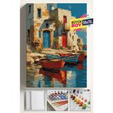 Empressco Sayılarla Boyama Seti Numaralı Tuval Fırça Boya Dahil Kasnaklı Set 50X70 cm - Köy Evi Sandal - Fiyatı, Yorumları - Seçenek 1 - 00
