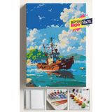 Empressco Sayılarla Boyama Seti Numaralı Tuval Fırça Boya Dahil Kasnaklı Set 50X70 cm - Tekne - Fiyatı, Yorumları - Seçenek 1 - 00