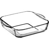 Empressco Şeffaf Kare Borcam Tepsi 30X30 Cm, Dayanıklı ve Şık Mutfak Gereçleri - Seçenek 1 - (ClearEyelets)Black-RadiantOrchid