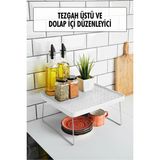 Empressco Şener Collection Tezgah Üstü ve Dolap Içi Düzenleyici Raf Mutfak Organizeri Tabak Bardak Baharatlık Rafı - Fiyatı, Yorumları - Almond Cream
