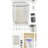 Empressco Sensörlü Çöp Kovası Mutfak Banyo Ofis 20L Uv Işık Antiyel Koku Geçirmez Ergon Tasarımlı - Seçenek 1 - 1BW-Beyaz