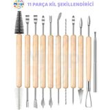 Empressco Seramik Kil Çömlek Şekillendirici Ahşap Saplı 11 Parça 1 Paket Seramik Modelaj Oyma ve Temizleme Set - Fiyatı, Yorumları - -- - Seçenek 1