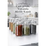 Empressco Serin Bardak 12 Adet Kulplu ve Vakum Kapaklı Cam Baharatlık Seti - Fiyatı, Yorumları - Ahşap - 1 lt
