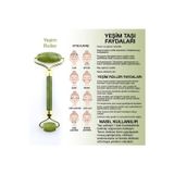 Empressco Sertifikalı Yeşim Doğal Taşı Roller Yüz Ve Vücut Masaj Aleti 15 X 6 Cm Ma015