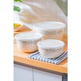 Empressco Set Of 3 Emaye Saklama ve Karıştırma Kabı, Şık ve Dayanıklı Tasarım - 079 Buz Beyazı - Seçenek 1