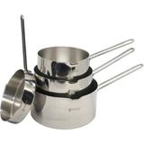 Empressco Setli 4'lü Sütlükler, 12-14-16 Cm, Şık ve Kullanışlı Tasarım - Seçenek 1 - Ahşap Rengi