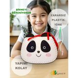 Empressco Sevimli Panda Çocuk Çantası Keçe Dikiş Seti, Eğitici ve Geliştirici Montessori Aktivite - Seçenek 1