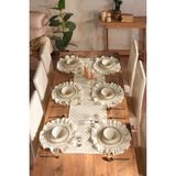 Empressco Şık 7 Parça Fırfırlı Supla ve Masa Örtüsü Takımı 40X150 - 10 x 10 cm