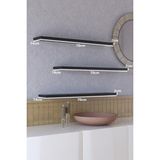 Empressco Şık 70 cm 3'lü Mat Siyah Mdf Uçan Duvar Rafı Gizli Bağlantı Kitaplık - Seçenek 1 - 00-Siyah - Beyaz